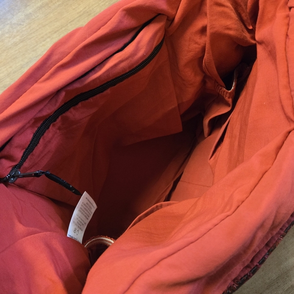 Petunia Pickle Bottom Red and Brown Diaper Bag  Multiple Pockets Changing Pad - Picture 7 of 13